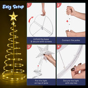 TheLAShop Set(3) LED Spiral Christmas Trees USB Powered Image