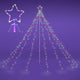 TheLAShop Christmas Tree Light with Pole & Star 9 Strings, 12ft RGBY Image