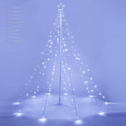 TheLAShop Christmas Tree Light with Pole & Star 9 Strings, 9ft Cool White Image