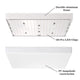 TheLAShop Square Ceiling Light Fixture Flush Mount Dimmable Remote 36W Image