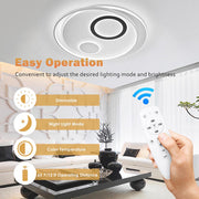 TheLAShop 30" 70W LED Flush Circle Ceiling Light with Remote Image