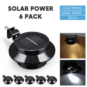 TheLAShop Solar Gutter Light Dusk to Dawn Flood Lights 6ct/Pack Image