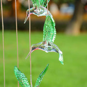 TheLAShop Hummingbird Solar Powered LED Light Wind Chime Image