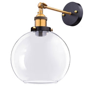 TheLAShop 8" Glass Globe Shade Wall Sconce Light, Clear Image