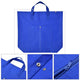 TheLAShop Reusable Grocery Bag with Zipper & Handles Blue Polyester Tote Image