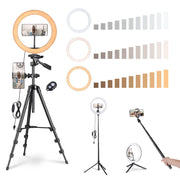 TheLAShop 12in Dimmable Ring Light & Tripod Stand & Camera Phone Mount Image