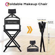 TheLAShop 28" Artist Makeup Chair Tall Directors Chair Adjust Headrest Image