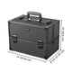 TheLAShop Portable Makeup Train Case w/ Locks Dividers Aluminum 14x8x10" Image