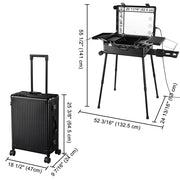 TheLAShop 26" Artist Studio Rolling Makeup Travel Vanity Case with Light Image