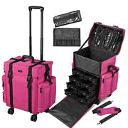 TheLAShop Rolling Makeup Case Nylon with Drawers(8) Image