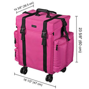 TheLAShop Rolling Makeup Case Nylon with Drawers(8) Image