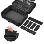 TheLAShop 17in. Black Quilted Makeup Train Case 1200D Image