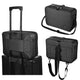 TheLAShop 17in. Black Quilted Makeup Train Case 1200D Image