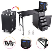 TheLAShop Rolling Makeup Station Hair Nail Workstation Drawers Image