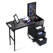 TheLAShop Makeup Station Detachable Nail Tech Table with Slide Drawers Image