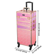 TheLAShop Pro 4in1 Rolling Makeup Case Cosmetic Trolley w/ Key Lock Image