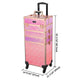 TheLAShop Pro 4in1 Rolling Makeup Case Cosmetic Trolley w/ Key Lock Image