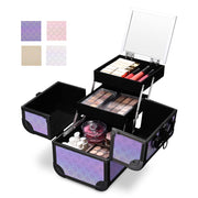 TheLAShop Makeup Case with Mirror & Extendable Tray ForgetMeNot Image