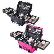 TheLAShop Nylon Cosmetic Makeup Train Case 17x13x9" Image