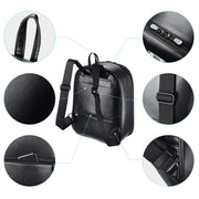 TheLAShop Black Leather Makeup Backpack Lightweight for Makeup Artist Image