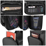 TheLAShop Rolling Backpack with Pouches Makeup Artist Case Image