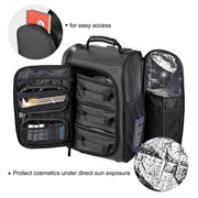 TheLAShop Rolling Backpack with Pouches Makeup Artist Case Image