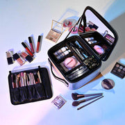 TheLAShop Iridescent Makeup Case with Mirror Brush Holder Image