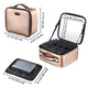 TheLAShop 10in Makeup Case with Mirror Compartments Gold Image