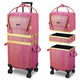 TheLAShop Rolling Makeup Case Hairstylist Case on Wheels, Pink Image