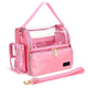 TheLAShop Makeup Case with Acrylic Makeup Brush Holder, Pink Image