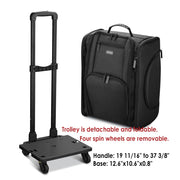 TheLAShop Rolling Makeup Case with Compartments Foldable Removable Trolley Image