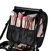 TheLAShop Glitter Makeup Case Brush Organizer with Lid & Dividers Image