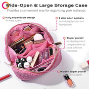 TheLAShop Large Cosmetic Bag Brush Holder with Compartments Image