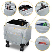 TheLAShop 3 in 1 Rolling Makeup Case Glitter Artist Hairstylist Case Image