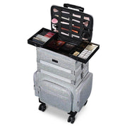 TheLAShop 3 in 1 Rolling Makeup Case Glitter Artist Hairstylist Case Image