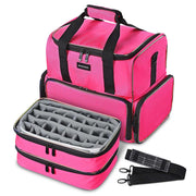 TheLAShop 16" Nail Polish Organizer & Nail Dryer Storage Triple-Layer, Barbie Pink Image