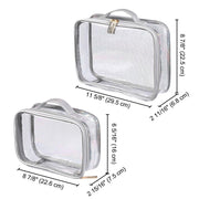 TheLAShop Glitter Clear Makeup Bag Set(2x) Waterproof Image