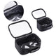 TheLAShop Cosmetic Makeup Bag Set Travel Storage Bags 2-Pack Clear/Black Image