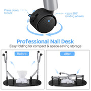 TheLAShop Mobile Nail Table with Dust Collector Foldable Image