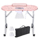 TheLAShop Mobile Nail Table with Dust Collector Foldable, Pink Image