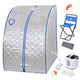 TheLAShop Portable Sauna Tent Steam SPA w/ Chair Remote Silver 2L Image