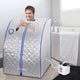 TheLAShop Portable Sauna Tent Steam SPA w/ Chair Remote Silver 2L Image