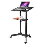 TheLAShop Rolling Laptop Desk Cart Adjustable Height (40" to 49") Image