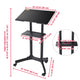 TheLAShop Rolling Laptop Desk Cart Adjustable Height (40" to 49") Image