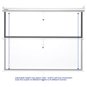 TheLAShop 72" Projector Screen Manual Pull Down 4:3 (57"x43") Image