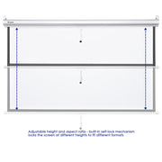 TheLAShop 72" Projector Screen Manual Pull Down 16:9 (63"x35") Image