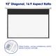 TheLAShop 92" 16:9 Electric Projector Screen (80"x46") Image