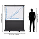 TheLAShop Floor Stand Pull Up Portable Projector Screen 60" 4:3 Image