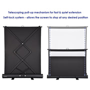 TheLAShop Floor Stand Pull Up Portable Projector Screen 60" 4:3 Image