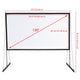 TheLAShop Portable Outdoor Projector Screen w/ Stand 120" 16:9 Image